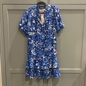 Sugarlips Blue and White Patterned Dress